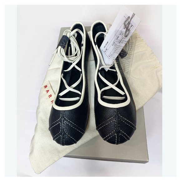 MARNI Calfskin Leather Ballet Flat - Picture 1 of 4